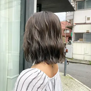 ミディアム カラー パーマ ヘアアレンジ Zina渋谷エリア マネージャShionのヘアスタイル