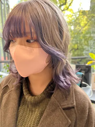 ミディアム i.osaka所属・たつ/レイヤーカット 顔周り/髪質改善のヘアスタイル