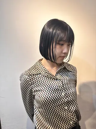 ショート ボブ/ぱつっとボブ/ 谷口 海星のヘアスタイル