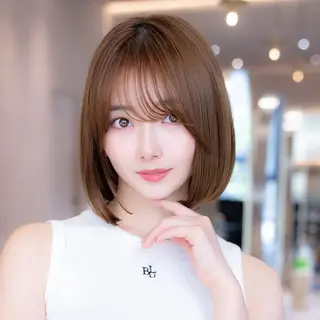 ショート 渋谷／タッセルボブ ／顔周り/加邊凌也のヘアスタイル