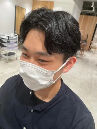 ショート カラー パーマ ヘアアレンジ メンズ パーソナルカラー合わ せたカラー🤍なつみのヘアスタイル