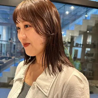 ショート カラー ボブ/レイヤー/ニュ アンスパーマ/小夏のヘアスタイル