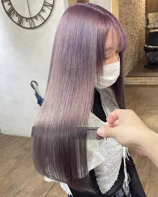 セミロング カラー 遠藤 拓馬のヘアスタイル