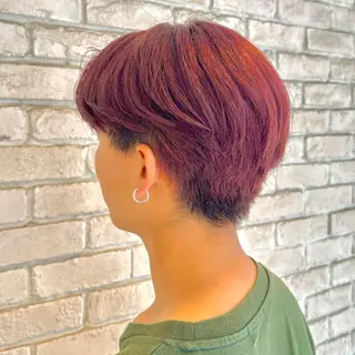 カラー メンズ 横浜｜韓国レイヤー｜ 暖色カラー｜まなとのヘアスタイル