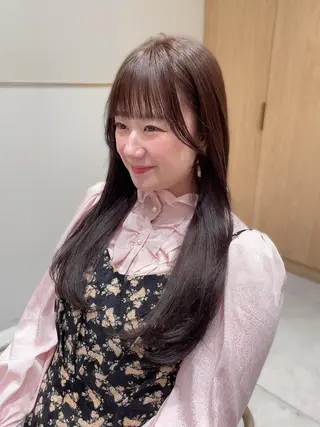 ロング カラー Toiro所属・🤎小顔レイヤー /ベージュ🤎友香のヘアスタイル