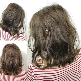 ミディアム 山本　尚輝 🐶ハイライト🐶のヘアスタイル