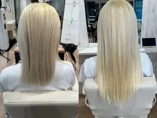 セミロング 立川/ブリーチ/ 髪質改善/西川翔真のヘアスタイル