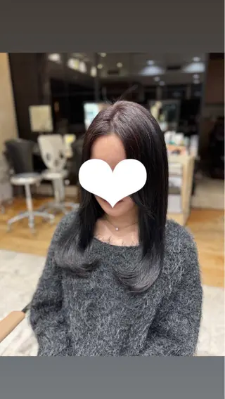 セミロング カラー 新宿透明感カラー 髪質改善/吉川怜奈のヘアスタイル