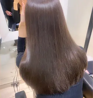 ロング カラー グレージュ/透明感/ 韓国ヘア/RISAのヘアスタイル