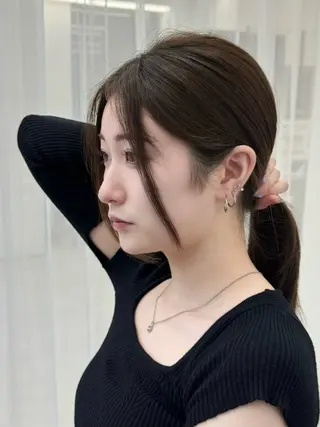 セミロング 映える顔まわり/前髪 特化 💗 ユキマのヘアスタイル