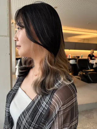 ロング カラー 玉置 七海のヘアスタイル