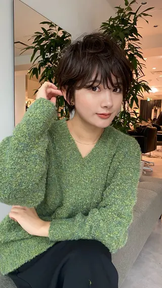 ショート パーマ お悩み解決ひし形 ショート✂️ イガワのヘアスタイル