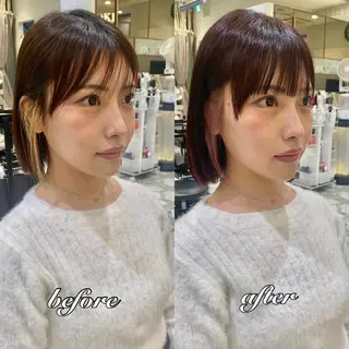 ショート カラー パーマ ヘアアレンジ メンズ キッズ ネイル マツエク・マツパ アイブロウ 《褒められる》 透明感カラー/小嶋のヘアスタイル