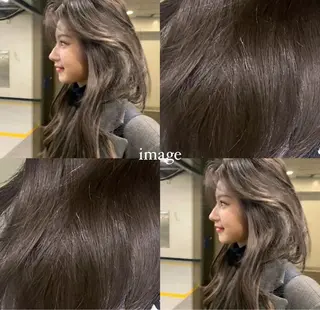 ロング カラー ぱつっとボブ/透明感 カラー/Ayakaのヘアスタイル