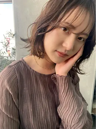 ミディアム カラー AO所属・RISAKO 艶髪モテヘア🎀府中のヘアスタイル