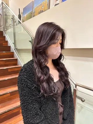 ロング レイヤー/グレージュ メンズパーマのヘアスタイル