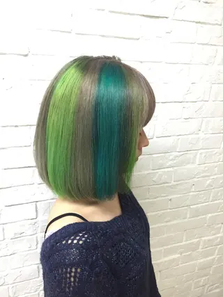 ミディアム セミロング カラー エクステリピート率 No.1 菊池　悠介のヘアスタイル