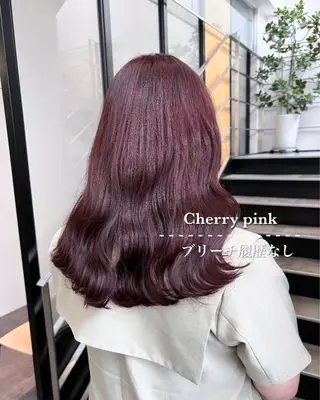 セミロング カラー 💗ガーリーヘア🎀 saki💗のヘアスタイル