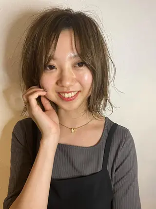 ミディアム カラー パーマ m ā l o. マァロのヘアスタイル