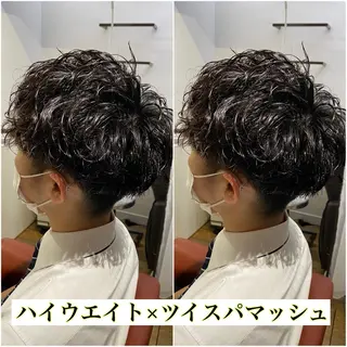 ショート パーマ メンズ ⭕️メンズパーマ⭕️ 山口　裕太郎のヘアスタイル