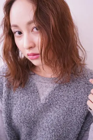 セミロング カラー パーマ ヘアアレンジ 可愛いを作る神 ナオヒロのヘアスタイル