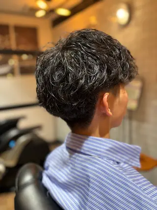 パーマ メンズ バーバーショップ涼桜新町店所属・田中大 パーマ/メンズカットのヘアスタイル