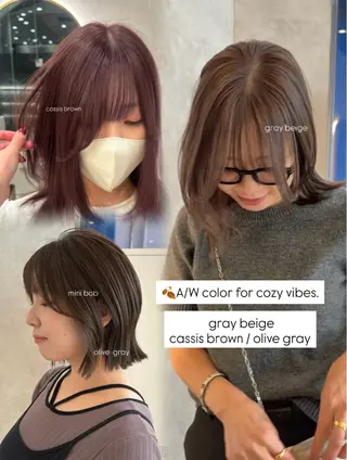 カラー 骨格補正カット/ 宮城麗可のヘアスタイル