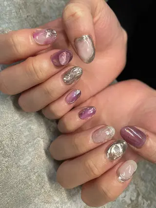 ロング カラー ヘアアレンジ キッズ ネイル マツエク・マツパ 福田 加奈のネイルデザイン