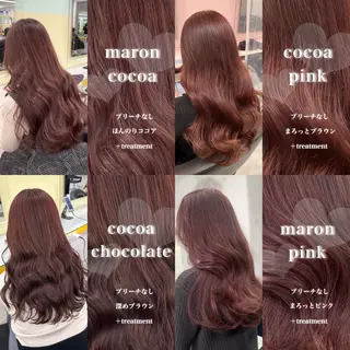 ロング カラー 韓国風艶髪🎀 暖色カラー🤍のヘアスタイル