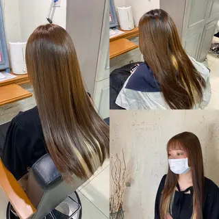 ロング センターパート/眉毛 メンズカットNEXTのヘアスタイル