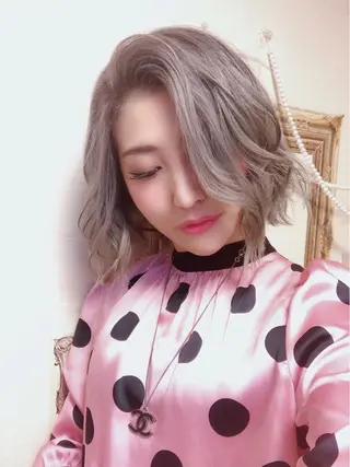 ミディアム カラー 下妻 カラーエクステ難波のヘアスタイル