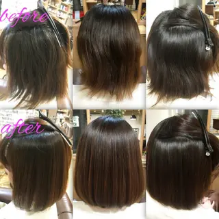 ミディアム パーマ ブリーチ縮毛矯正/ デサキ ショウヘイのヘアスタイル