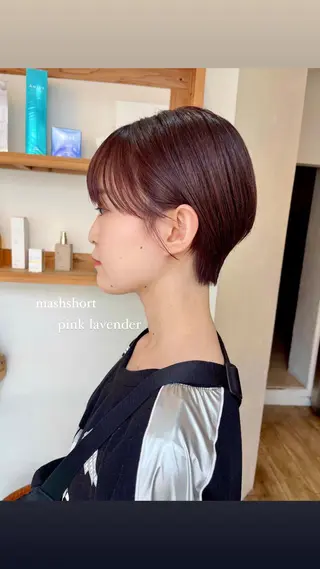 ショート カラー ショート/ボブ/透明 感カラー/高橋あみのヘアスタイル