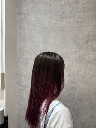 ロング カラー 艶カラー×デザイン カラー特化/値賀大樹のヘアスタイル