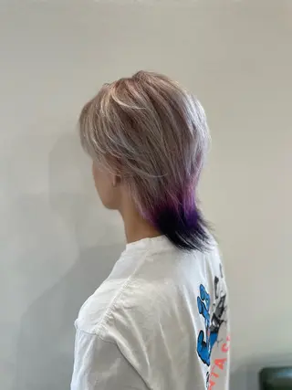 ショート カラー メンズ 艶カラー透明感カラー まいか🫧‪のヘアスタイル