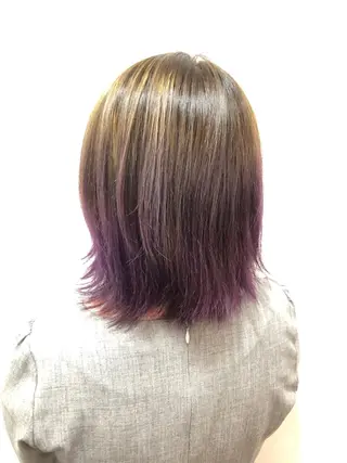 ミディアム カラー パーマ ヘアアレンジ 高橋 隆一のヘアスタイル