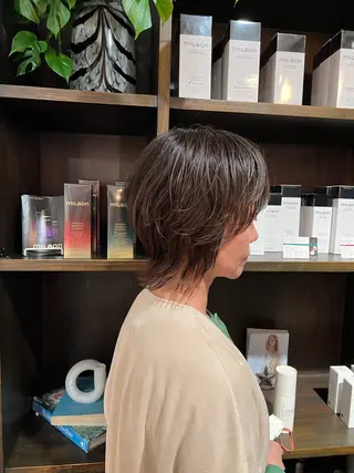 ショート デジタルパーマ 加藤園のヘアスタイル