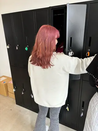 セミロング カラー 長谷川 湧のヘアスタイル