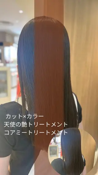 ロング カラー 髪質改善/縮毛矯正 ササキナツミのヘアスタイル