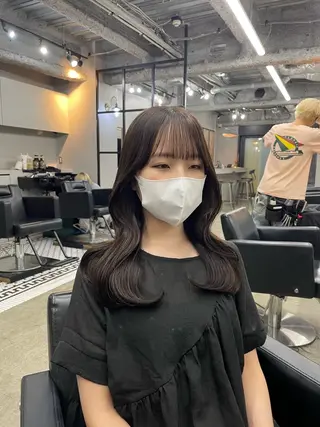ロング カラー 新宿/韓国ヘア/ 髪質改善ストレートのヘアスタイル