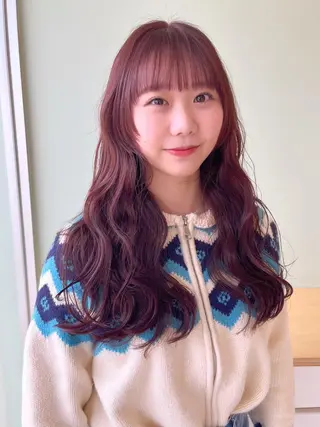 ロング カラー パーマ 村松 萌のヘアスタイル