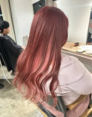 ロング カラー ✨艶ブリーチカラー ✨四ノ宮裕己のヘアスタイル