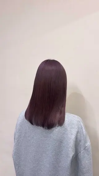 ミディアム ルプラボウ/ぴーす/ 縮毛矯正のヘアスタイル