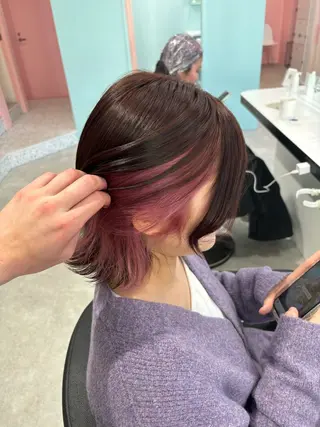 ミディアム Wカラー/暖色/べ ージュりく©︎🐝のヘアスタイル