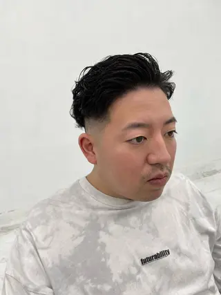 パーマ メンズ スパイキーパーマ 柏NO1 藤本葉のヘアスタイル
