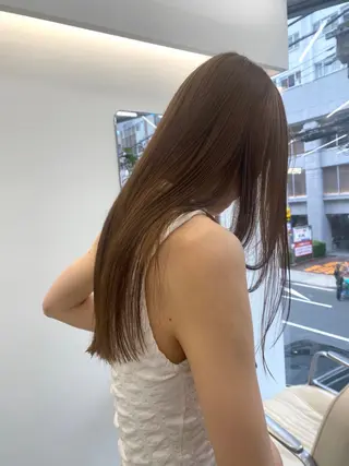 ロング レイヤー/ケアパーマ /ニュアンス/モードのヘアスタイル