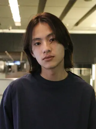 ミディアム カラー メンズ 村田 りょうやのヘアスタイル