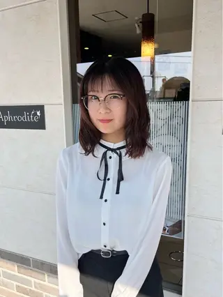 ミディアム パーマ 小野 友暉のヘアスタイル