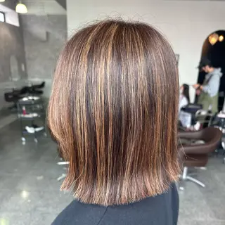 ミディアム 町田 里奈のヘアスタイル