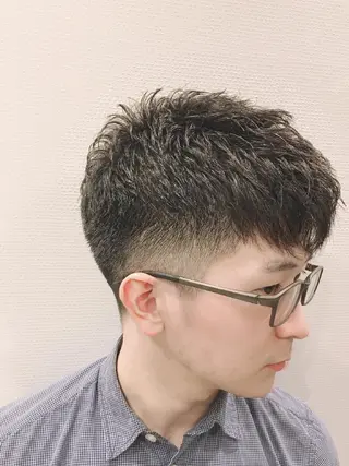 ショート ゼロスバーバーショップ所属・予約1000件超 ✨メンズパーマのヘアスタイル